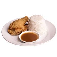 Rice with fried chicken